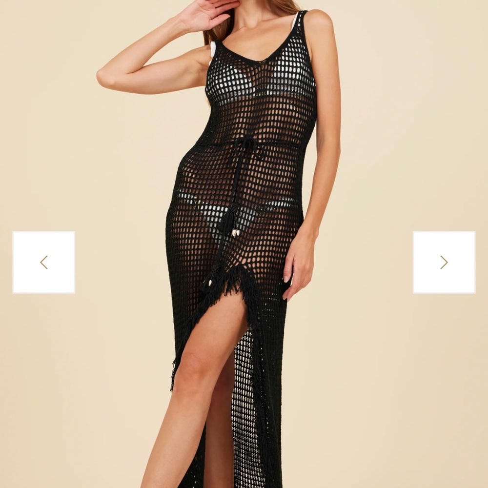 Surf gypsy crochet beach cover up maxi dress